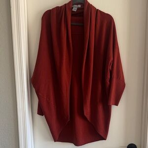 Olivia Sky Terracotta Drape Poncho